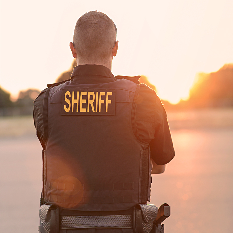 Harmon county deputies at a crime scene